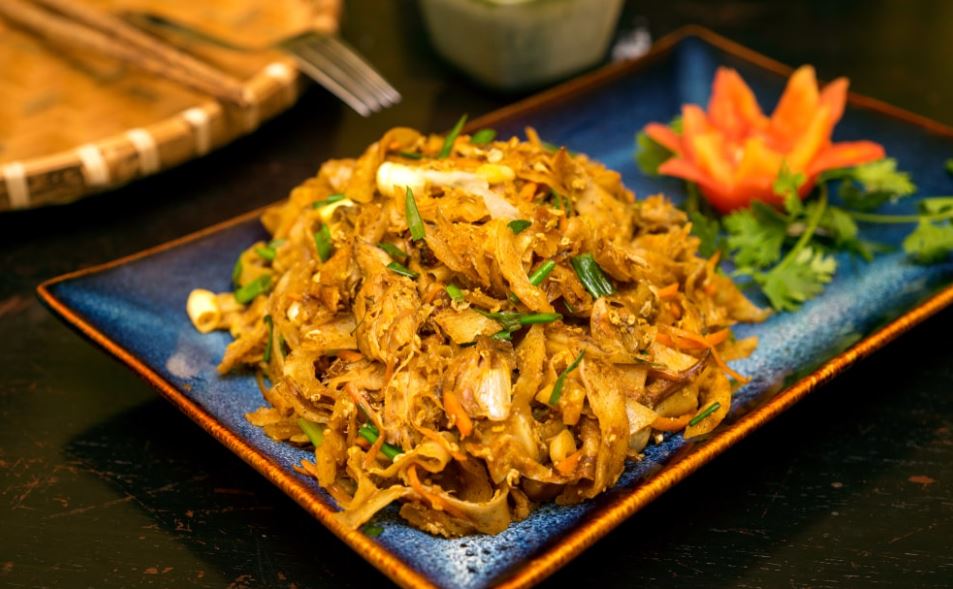 A delicious spread of Sri Lankan street food, ready to be eaten.